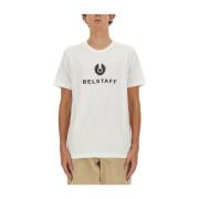 Belstaff T-shirt med logotryck White, Herr