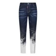 Dsquared2 Blå Flare Bottom Jeans Blue, Dam