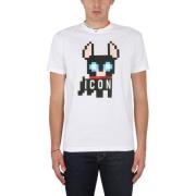 Dsquared2 Logo T-shirt med halsband White, Herr