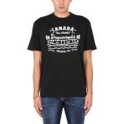 Dsquared2 Fram Logo Print T-shirt Black, Herr