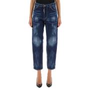 Dsquared2 Boston Jeans med knappstängning Blue, Dam