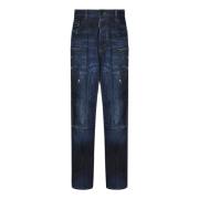 Dsquared2 Blå Loose-Fit Jeans Uppgradera Kvalitet Stil Blue, Herr