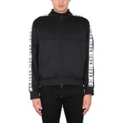 Dsquared2 Sweatshirt med ikonband och dragkedja Black, Herr