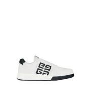 Givenchy Vita Lädersneakers med 4G Motiv White, Herr