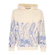 Octopus Botanisk Hoodie Kräm Herr Beige, Herr