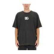 Dolce & Gabbana T-shirt med logotyp, regular fit Black, Herr