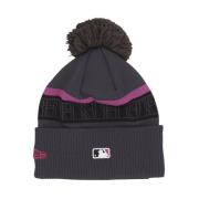 New Era NY Mets Pom Pom Stickad Mössa Black, Herr