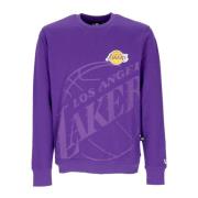 New Era NBA Lakers Crewneck Sweatshirt Lila Purple, Herr