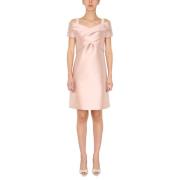 Alberta Ferretti Elegant Boat Neckline Dress Pink, Dam