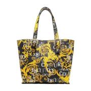 Versace Jeans Couture Svart Barock Axelväska med Avtagbar Pouch Multic...