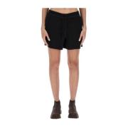 Ganni Bomull Sweat Shorts Regular Fit Black, Dam