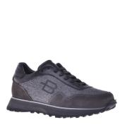 Baldinini Trainers in dark grey suede and fabric Gray, Herr