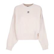 Adidas Vit Cropped Crewneck Sweatshirt Essentials Beige, Dam