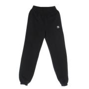 Adidas Svarta Fleece Essentials Sweatpants Elastisk Midja Black, Dam