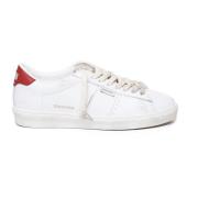 Golden Goose Vita Lädersneakers med Röda Detaljer White, Herr