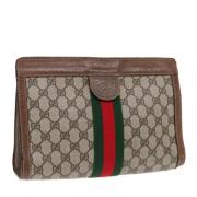 Gucci Vintage Pre-owned Laeder kuvertvskor Beige, Dam