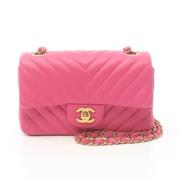 Chanel Vintage Pre-owned Laeder axelremsvskor Pink, Dam