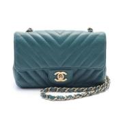 Chanel Vintage Pre-owned Tyg axelremsvskor Blue, Dam