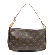 Louis Vuitton Vintage Pre-owned Canvas handvskor Brown, Dam