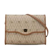 Dior Vintage Pre-owned Tyg axelremsvskor Beige, Dam