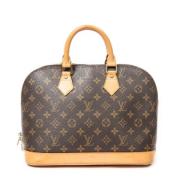 Louis Vuitton Vintage Pre-owned Belagd canvas handvskor Brown, Dam