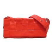 Bottega Veneta Vintage Pre-owned Laeder crossbodyvskor Red, Dam