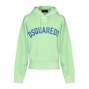 Dsquared2 Grön Sweatshirt Aw23 med huva Green, Herr