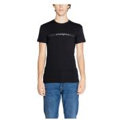 Emporio Armani Bomull Crew Neck T-Shirt Black, Herr