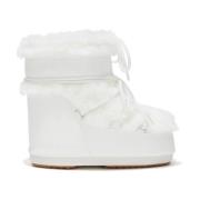 Moon Boot Faux-Fur Lace-Up Vinterstövlar White, Dam