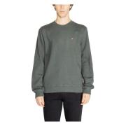 Napapijri Bomullsblandning Herr Crewneck Sweatshirt Green, Herr