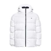 Tommy Hilfiger Kort dunjacka med avtagbar huva White, Herr