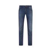 Jacob Cohën Blå Slim Fit Jeans Limited Edition Blue, Herr