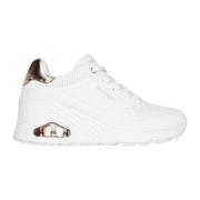 Skechers Dam Låg Topp Kil Sneakers White, Dam