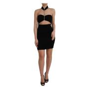 Dolce & Gabbana Svart Ärmelös Bodycon Miniklänning Black, Dam