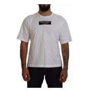 Dolce & Gabbana Logotyp Applikation Bomull T-shirt Vit White, Herr