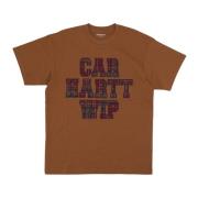 Carhartt Wip Brun Herr Tee med Rutiga Insatser Brown, Herr