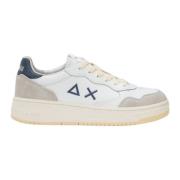 Sun68 Vit Platta Sneakers Läder Mocka White, Herr