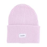 Amish Vit ullblandning beanie mössa Pink, Herr