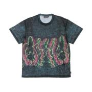 Octopus Svart Shake Tee med Tentakeltryck Multicolor, Herr