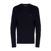 Ralph Lauren Långärmad Stickad Tröja Sweater Blue, Herr