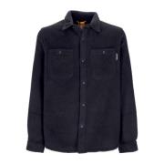 Timberland Svart Fleece Overshirt Långärmad Skjorta Black, Herr