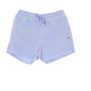 Tommy Hilfiger Blå Toweling Bomullsshorts med Fickor Blue, Herr