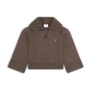 Axel Arigato Clio Cropped Sweater Brown, Dam