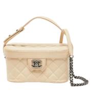 Chanel Vintage Pre-owned Laeder chanel-vskor Beige, Dam