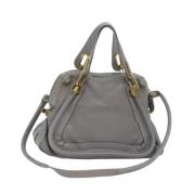 Chloé Pre-owned Pre-owned Laeder handvskor Gray, Dam