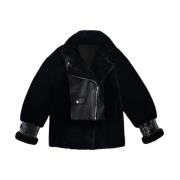 Just Things we Like Mayu Lambskin Shearling Jacket Black, Dam