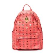 MCM Pre-owned Pre-owned Belagd canvas axelremsvskor Red, Dam