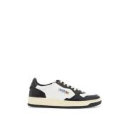 Autry Perforerade Läder Låga Sneakers Black, Herr