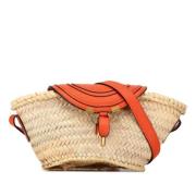 Chloé Pre-owned Pre-owned Raffia crossbodyvskor Beige, Dam