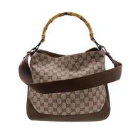 Gucci Vintage Pre-owned Canvas gucci-vskor Brown, Dam